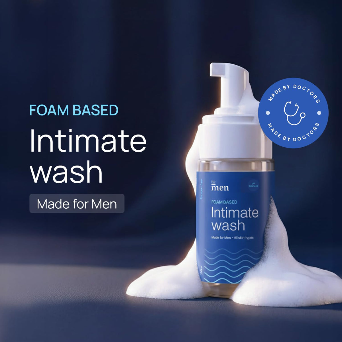 ForMen Intimate Wash for Men | pH Balanced Foam Based | Intimate Hygiene Wash | Anti Bacterial, Anti Fungal Sulphate & Paraben Free | with Aloe Vera and Tea Tre