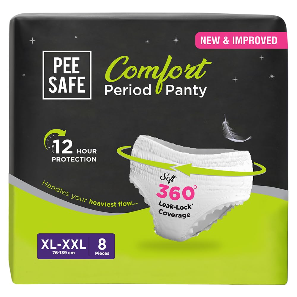 Pee Safe Comfort Period Panties XL-XXL | 8 Panties | 12 Hr Protection XL-XXL (8Pcs) 8