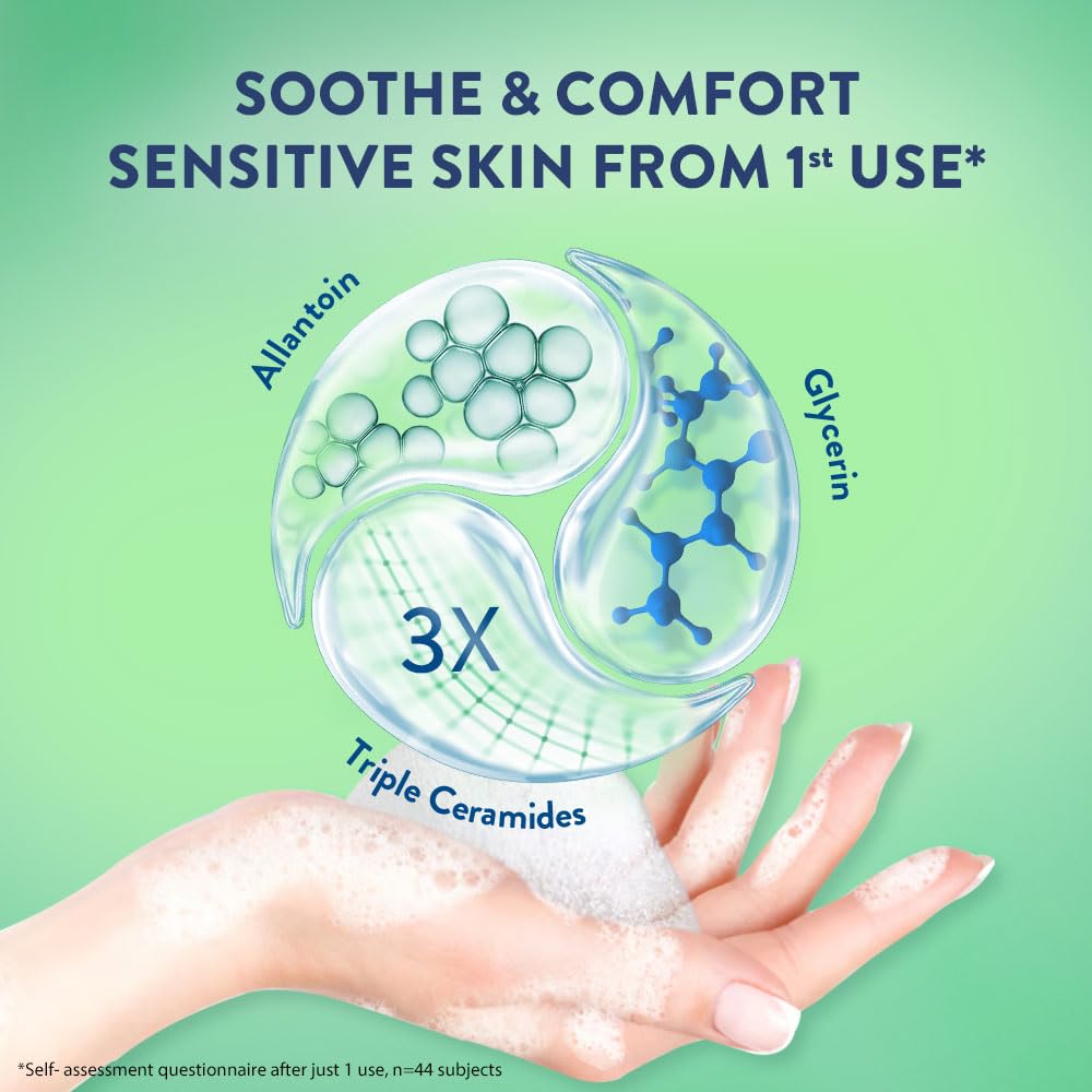 Cetaphil Soothing Foam Face Wash 200ml | Foaming Cleanser With Triple Ceramides for Sensitive Skin| Paraben, Sulphate & Allergen Free