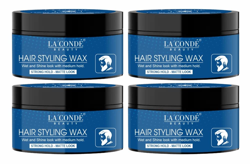 La'Conde Beauty Mattle Look Hair Wax with 24hrs Hold in Normal Hair Pack of 4 of 50 Grams (200 Grams)