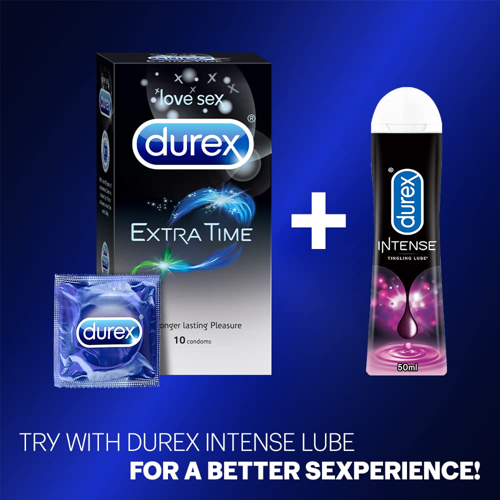 Pleasure Packs (Durex Extra Time 10s, Extra Ribbed 10s)- Pack of 2