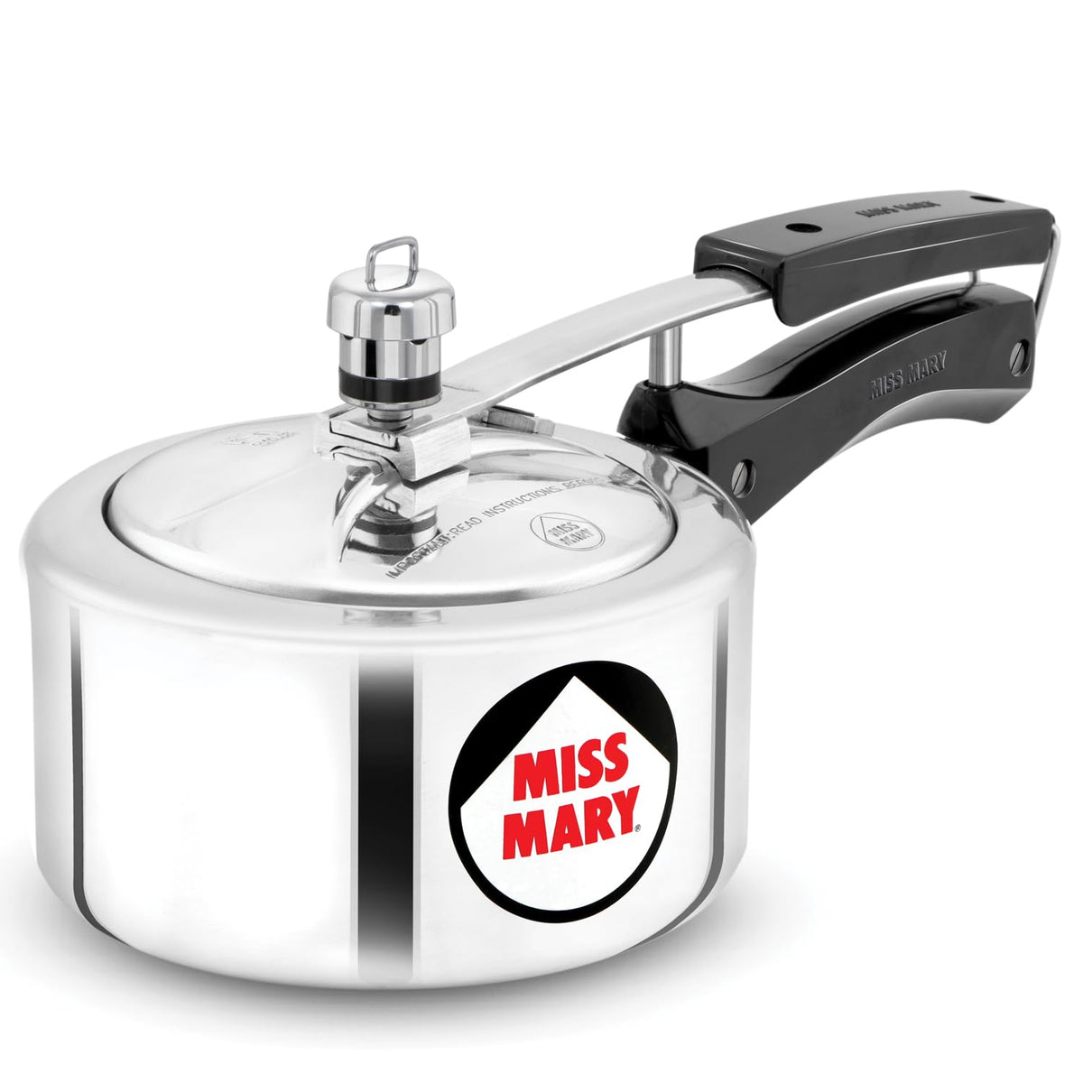 Hawkins 1.5 Litre Miss Mary Pressure Cooker, Small Inner Lid Baby Cooker, Silver (MM15) 1.5 Litres