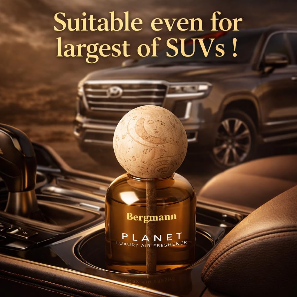 Bergmann Planet Luxury Car Perfume, Car Air Freshener, For Car & Home, Alcohol-free, Long-Lasting upto 90 days, COLOGNE, 110ml
