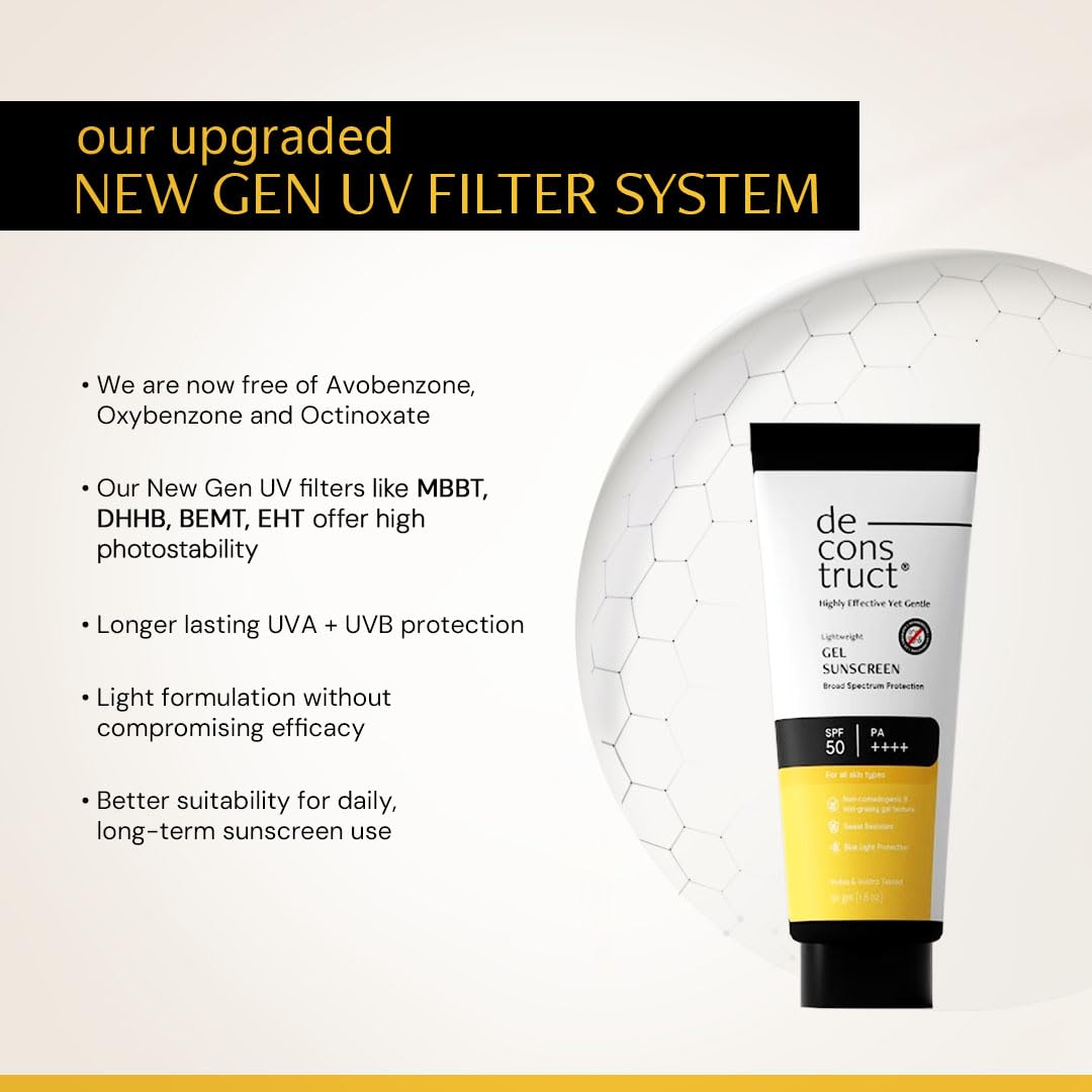Deconstruct Gel Sunscreen 50gm + Brightning Lip balm combo