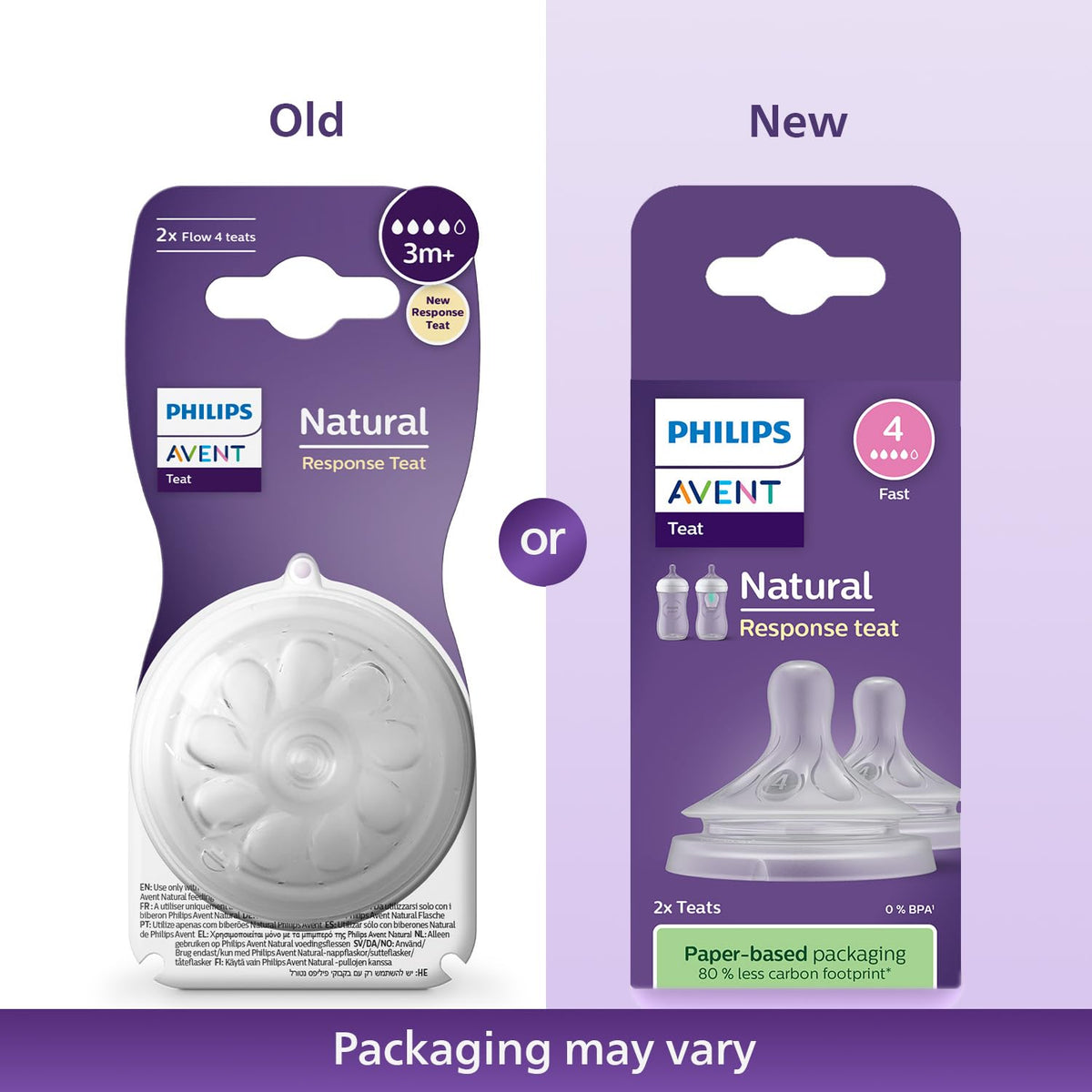 Philips Avent SCY964/02 Natural Response Teats | 3m+ Twin Pack