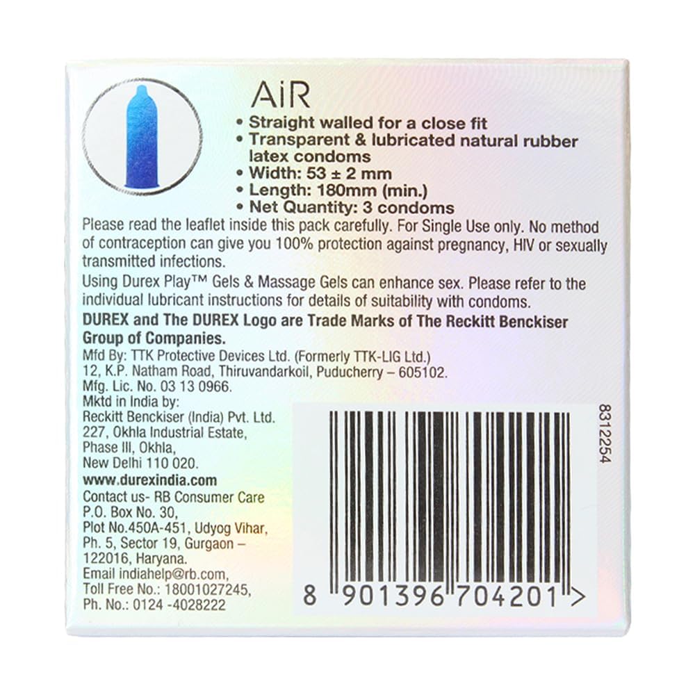 Durex Air Ultra Thin - Pack of 3 Condoms