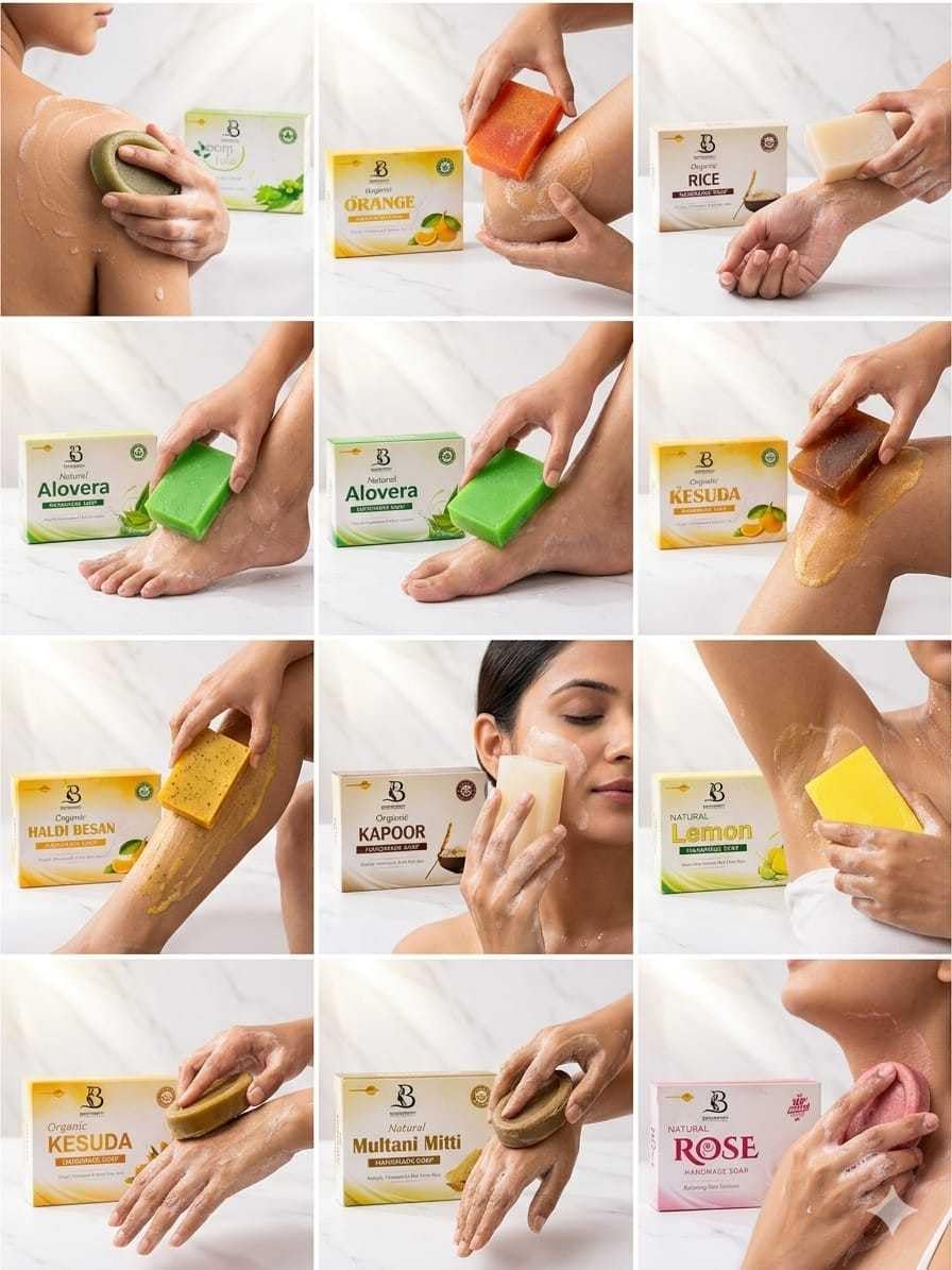 NATUREBLISS Multani Mitti Natural Handmade Soap | Herbal Bath Soap for Glowing Skin | Deep Cleansing | Moisturizing | Face & Body Soap | Soft Smooth Skin Care S