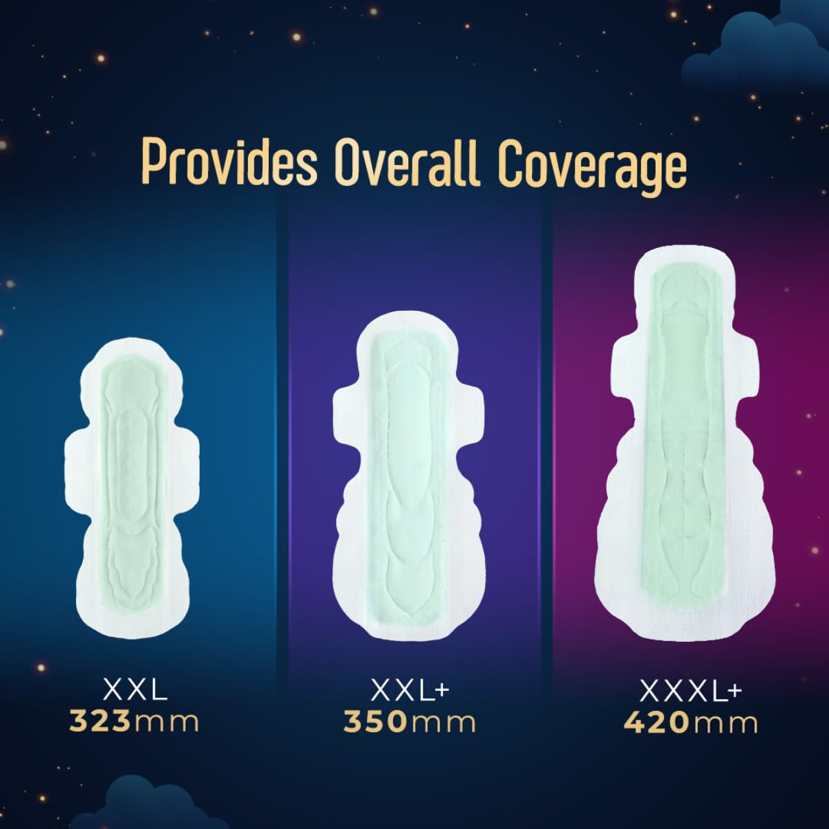 Sofy Women Anti Bacteria Longest XXL Sanitary Pads |Night Protection|Wider Hip Guard| Deep Absorption | Herbal Shield | Hygiene & Herbs | XX-Large, Pack Of 15 X