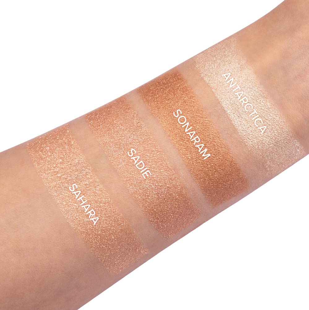 Daily Life Forever52 4 Color Palette Smooth Shine Highlighter Waterproof Long-Lasting Easy-To-Blend Shimmery Powder for Perfect Face Makeup (Desert Glow) DGH002 DGH002
