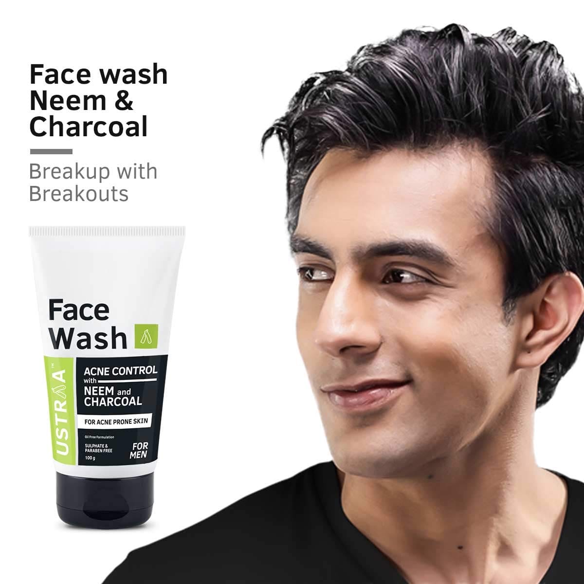 Ustraa Face Wash Acne Control For Men - 100g