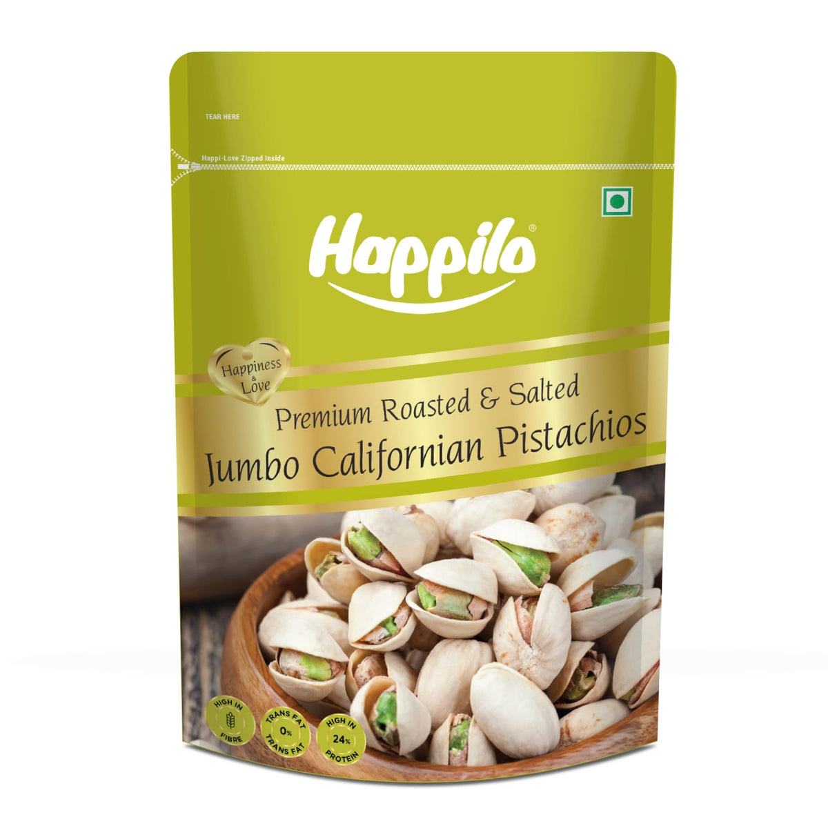 Happilo Premium Californian Roasted & Salted Pistachios 1kg | Pista Dry Fruit | Rich in Protein, Phosphorus | Dietary Fibre | Dry Fruits | Shelled Nuts, Crunchy
