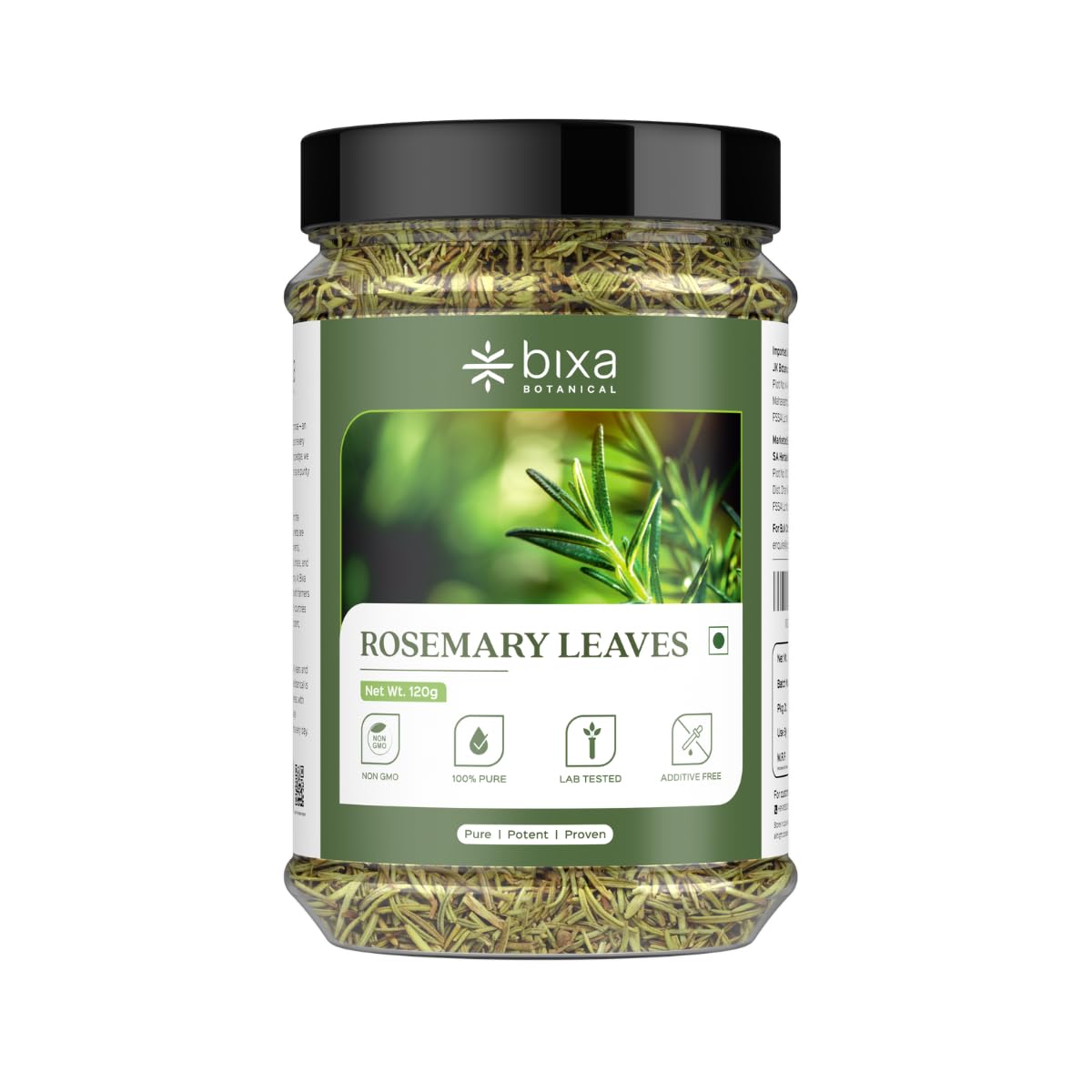 Bixa Botanical Rosemary Leaves 120g | Hair Growth Support & Reduce Dandruff Rosemary 120 g (Pack of 1)