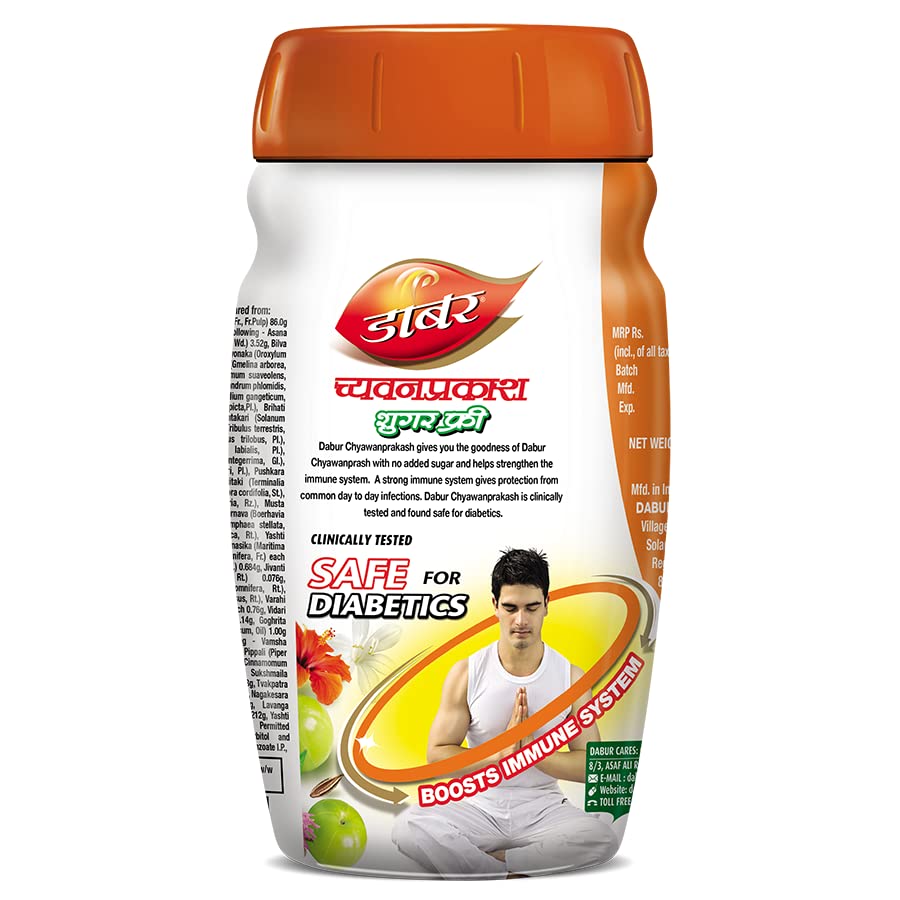 Dabur Chyawanprakash Sugarfree powder : Clincally Tested Safe for Diabetics |Boosts Immunity |helps Build Strength and Stamina - 900gm