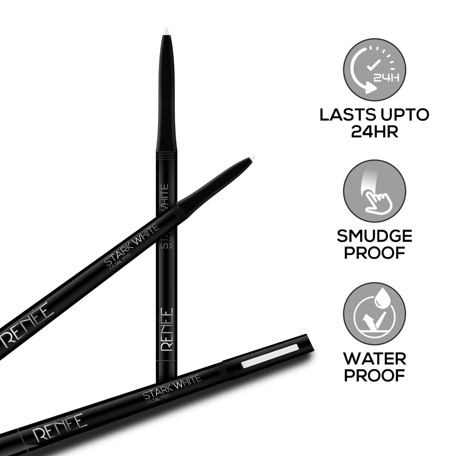 RENEE - Kajal Pen with Sharpener - Stark White - 0.35gm