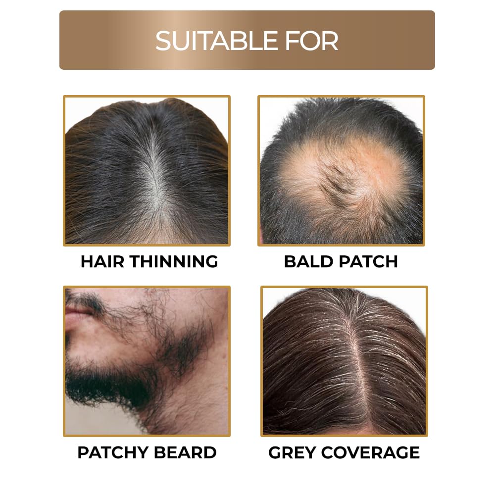 Streax Hair Root Touch Up for Grey Hair, Black – 4gm | Hair Cover Up Powder I Covers Grey Hair & Bald Patches | Instant Hair Colour Touch Up, Beard touch up for