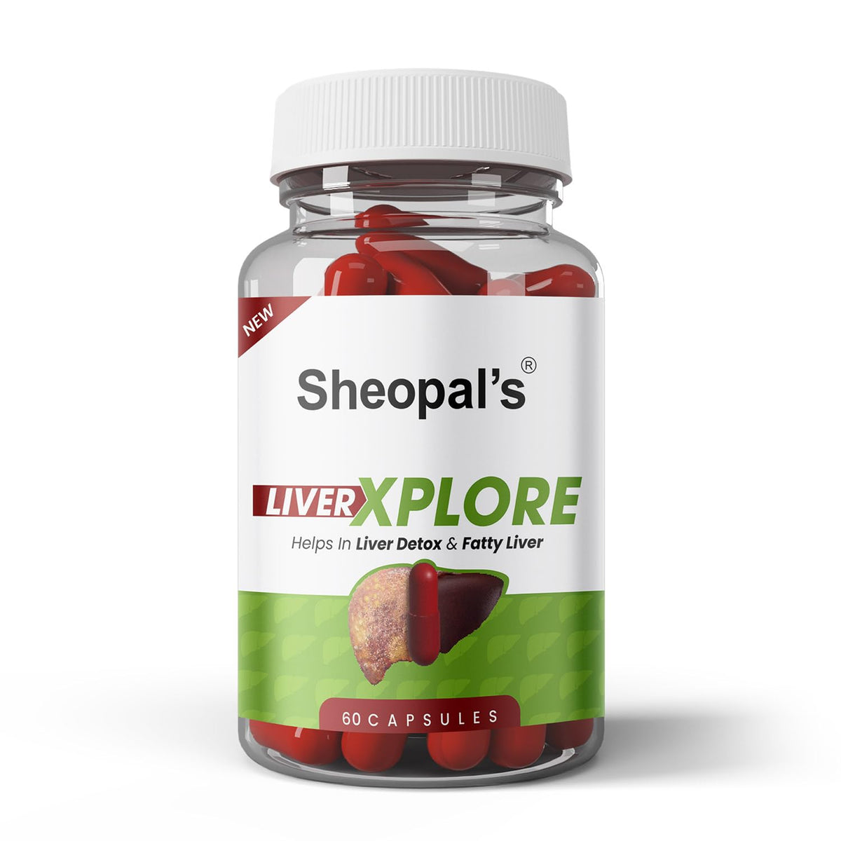 Sheopal's Liver Xplore For Liver Detox Ayurvedic Supplement For Fatty Liver Helps Reduce Damage Caused By Alcohol with Kutki 60 Capsules