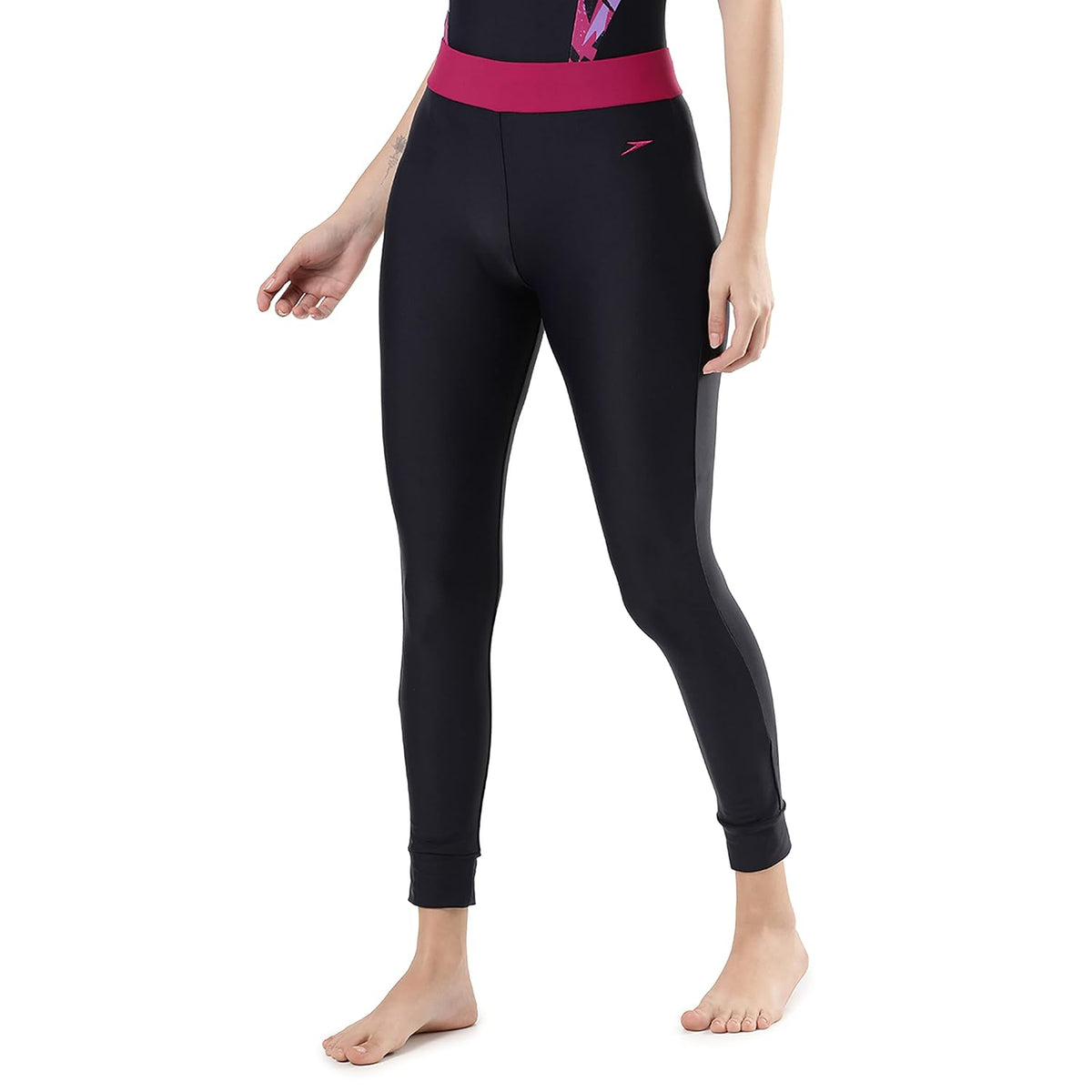 Speedo Women's Endurance 10 Contrast Swim Capri M True Navy / Berry