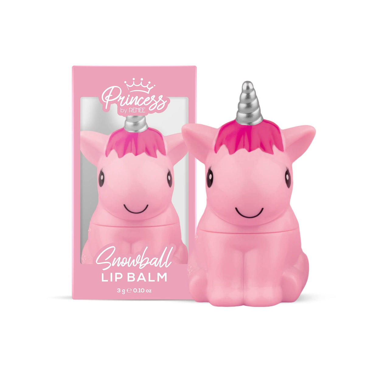 RENEE Princess Snowball Pink Lip Balm | For Pre-Teen Girls | Enriched with Shea Butter, Cocoa Butter & Vitamin E | Cruelty-Free & Vegan | 3Gm 1 count (Pack of 1