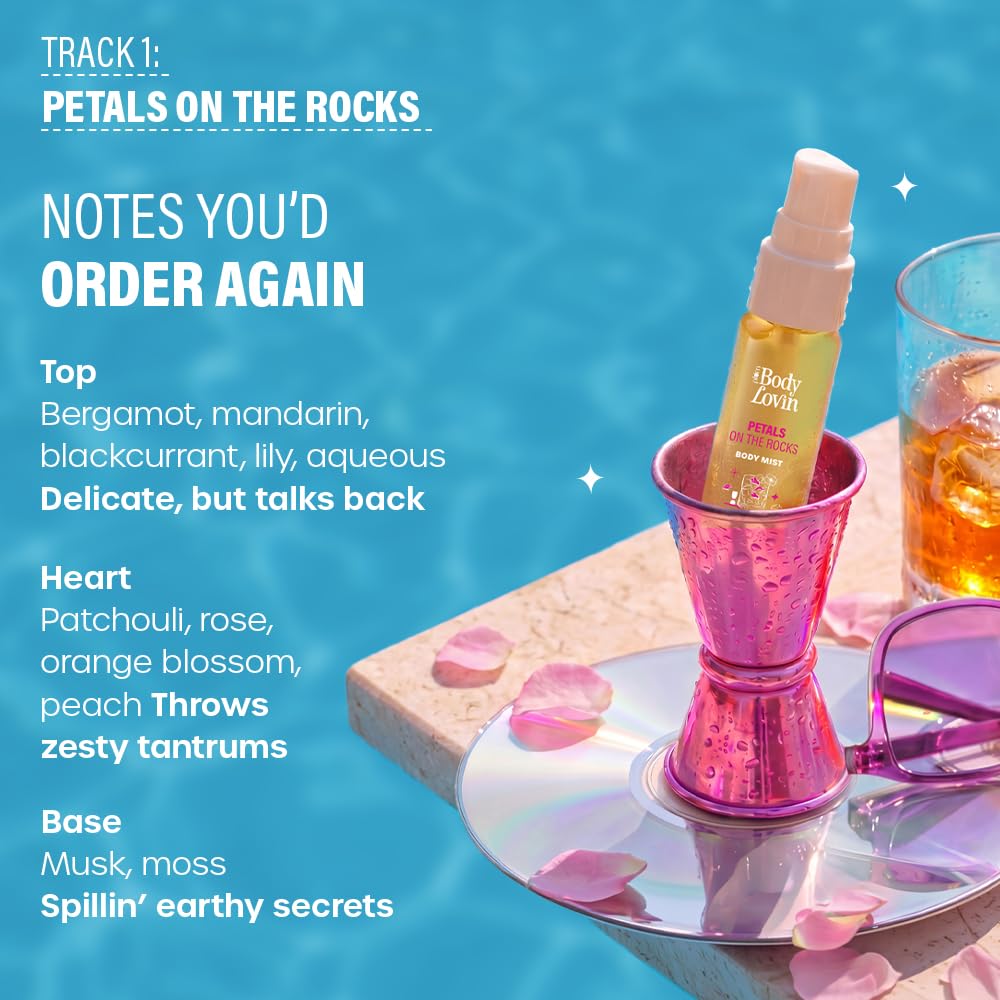 Plum BodyLovin' Summer Mixtape Body Mist Playlist Trio | Playful Summer Body Mists With Fresh, Fruity & Floral Notes | Long-Lasting Everyday Fragrance Set | 5ml