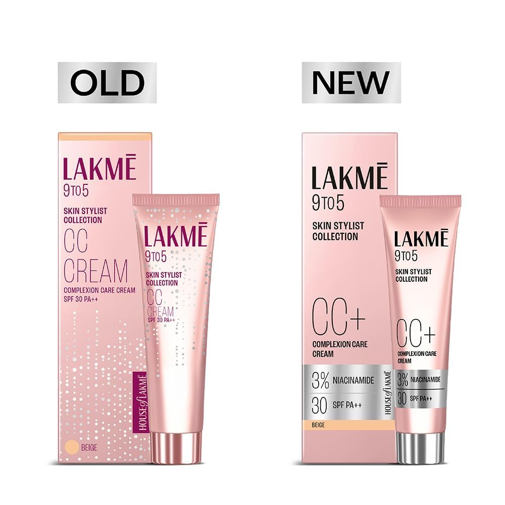 Lakme 9 to 5 CC Cream Caramel with 3% Niacinamide Complex SPF30 PA++ | 90% lightweight moisturizing cream for Care & 10% Foundation for Care |Conceals Dark Spot