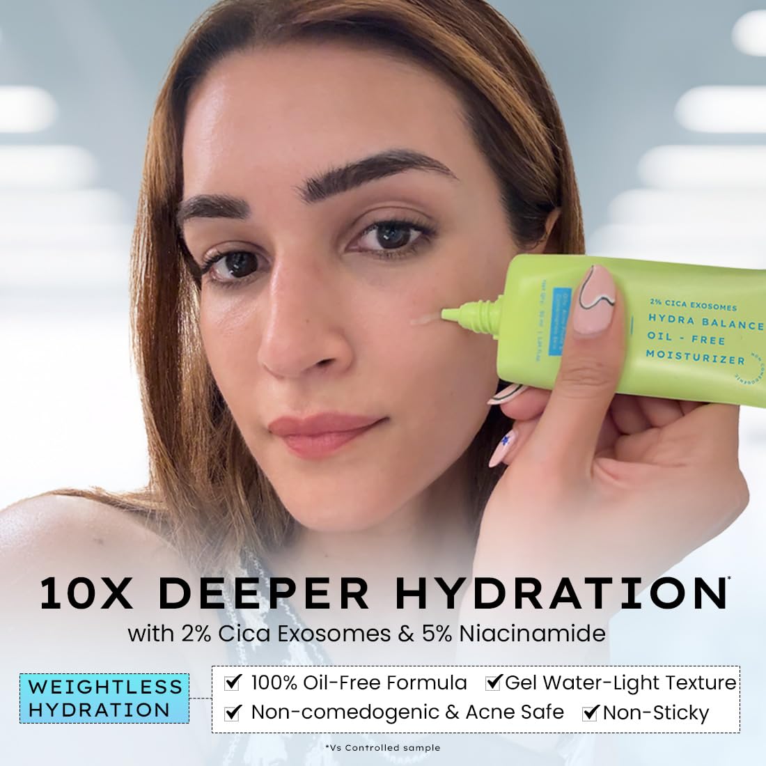 Hyphen 2% Cica Exosomes Oil-Free Moisturizer | 10X Deeper Hydration | Lightweight Water Gel with 5% Niacinamide | Controls Oil, Non-Comedogenic | Acne-Prone, Dr
