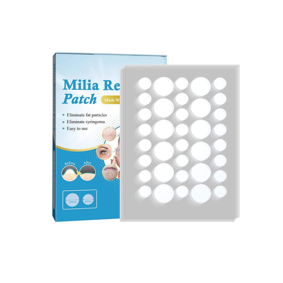 ECOMISTIQ® Pimple Patch Milia Remover Patch Sticker Moisturize Clean | Hydrocolloid Roll Compatible | Acne Spot Corrector Gel Replacement Accessory Kit Model BC