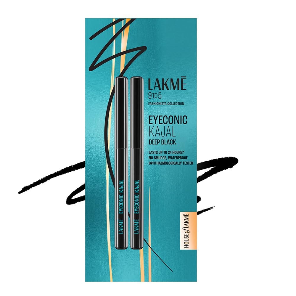 Lakme - Eyeconic Kajal Twin Pack (Deep Black) (0.35g Each)