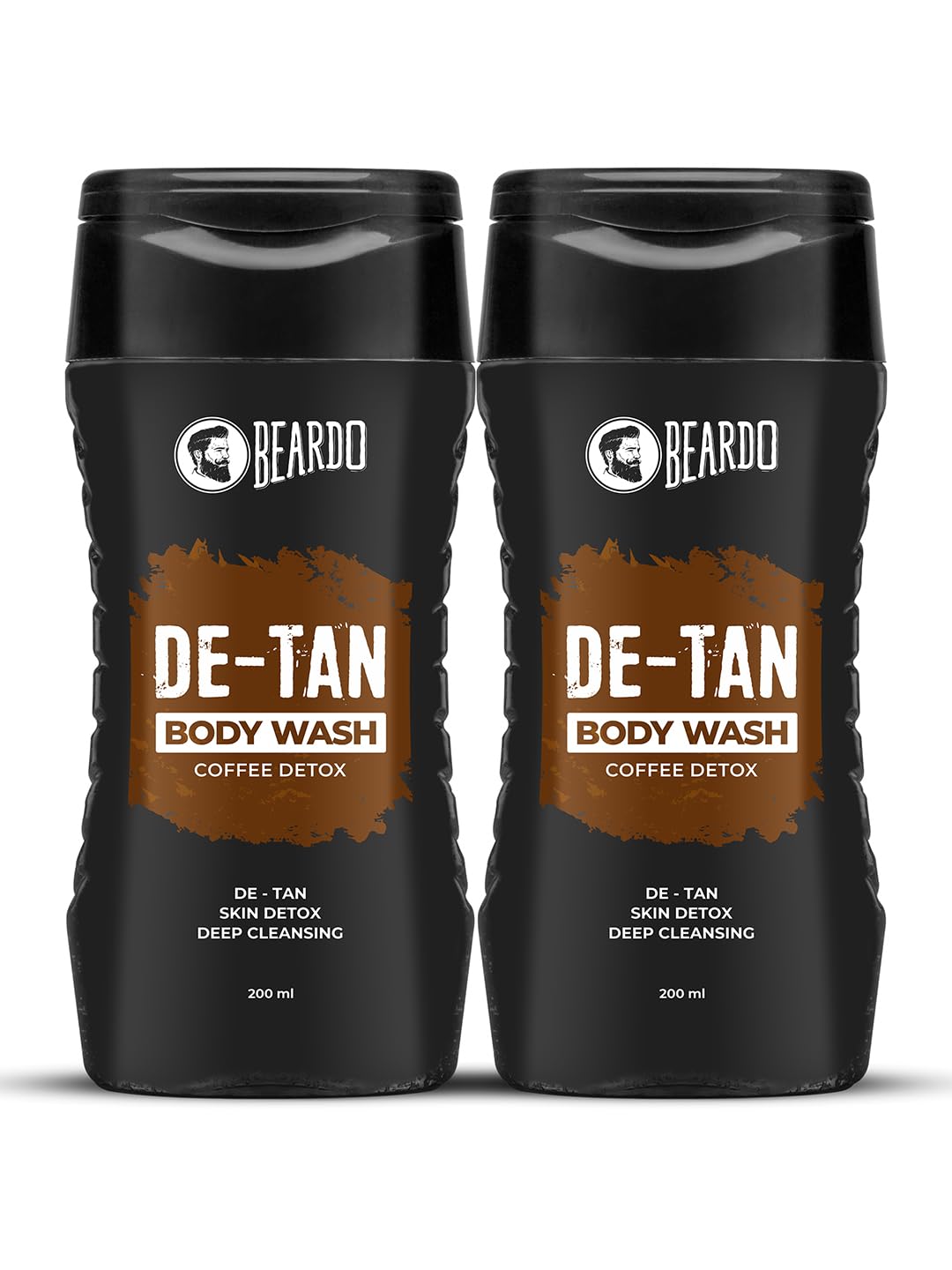 Beardo De-Tan Body Wash for Men, 200ml (Pack of 2) | Tan Removal| Caffeine Body Wash | With Coffee & Aloe Extracts | For Body & Face | Refreshing Fragrance De-T
