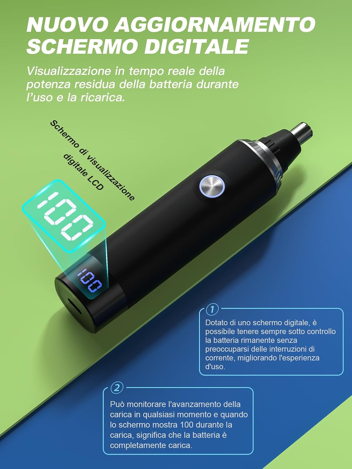 Professional Painless Nose and Ear Trimmer, Rechargeable USB Razor, IPX7 Waterproof and Easy to Clean Nose Trimmer for Men and Women