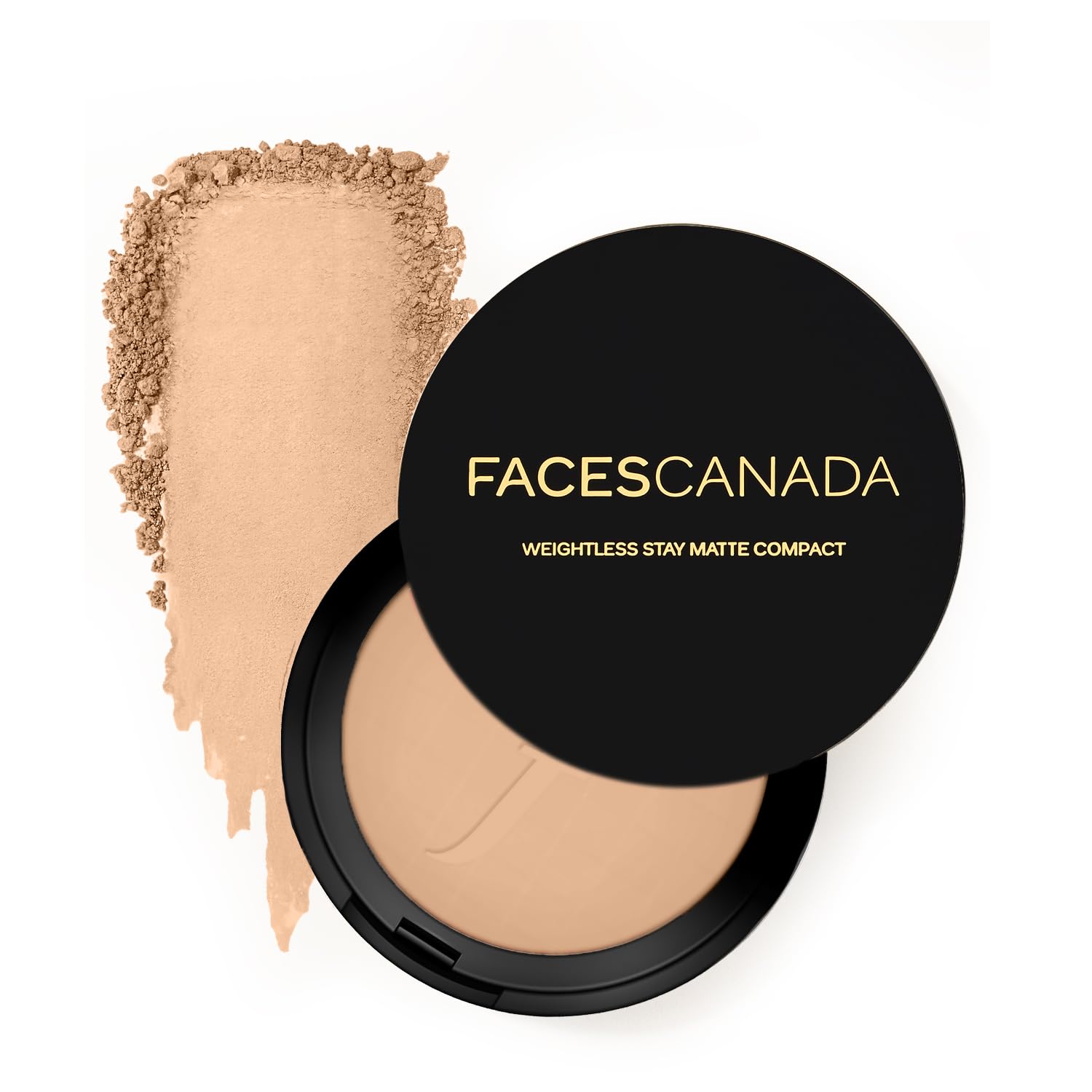 FACESCANADA Weightless Stay Matte Finish Compact Powder - Beige,9 G|Non Oily Matte Look|Evens Out Complexion|Hides Imperfections|Blends Effortlessly|Pressed Powder For All Skin Types, 62 Grams