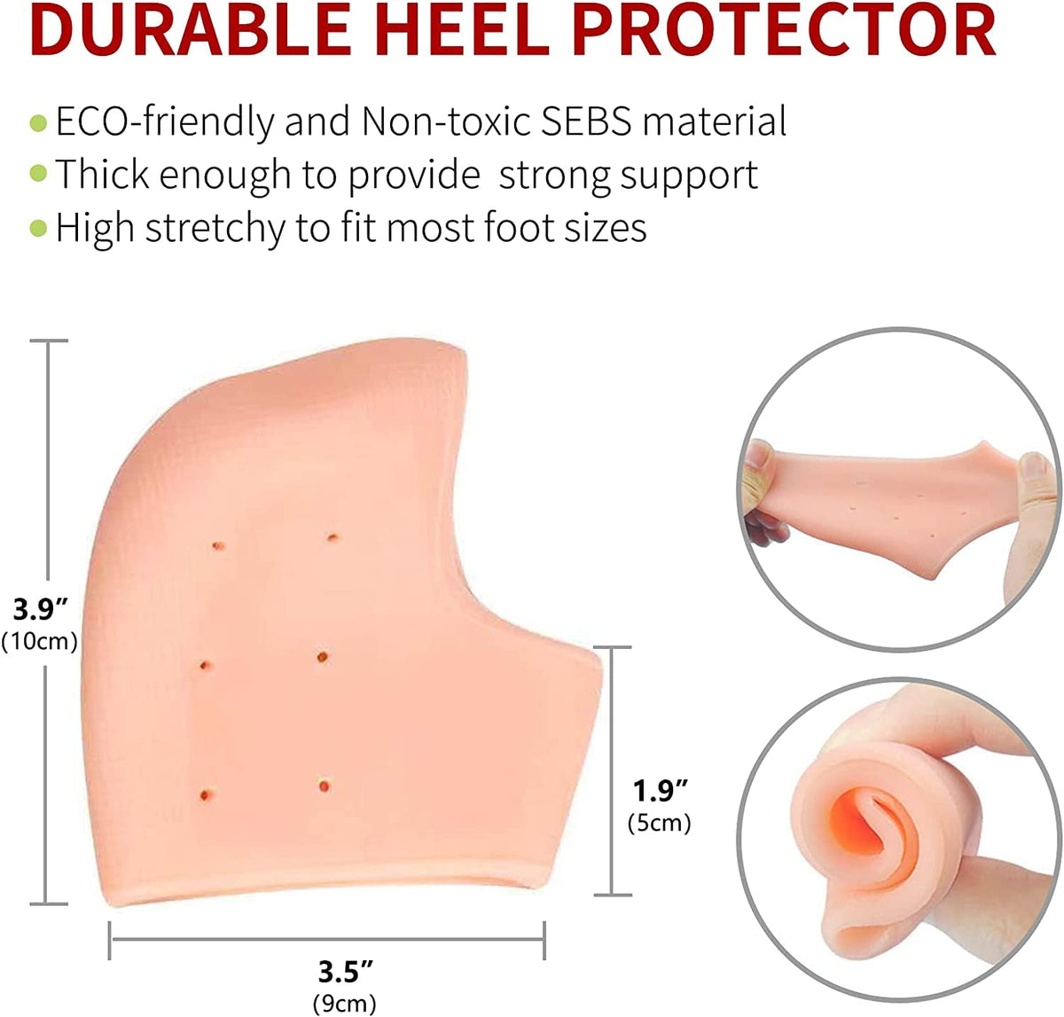 Insole For Shoes Men Height Increase Insole With Gel Heel Pad For Heel Pain Silicon Heel Pad For Women Pain Relief Silicon Heel Pad For Women For Men Ankle Supp