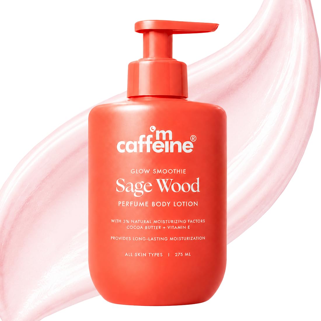 mCaffeine 3% NMF Serum Moisturizing Perfume Body Lotion | Sage Wood | 72Hr Long Lasting Moisturization for Dry Skin| Lightweight & Non-Sticky | Daily Use for Me