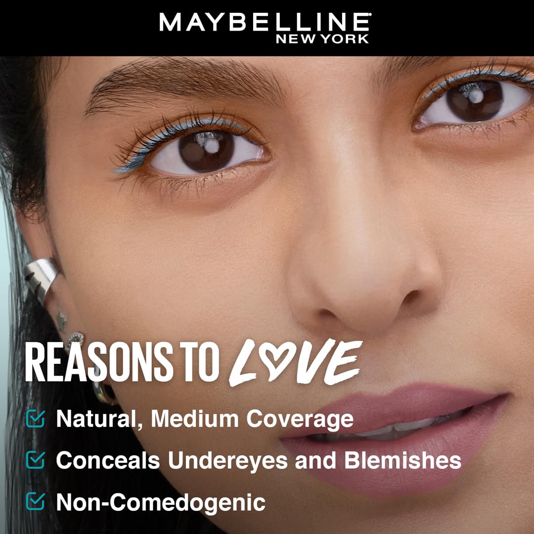 Maybelline New York Fit Me Concealer, Oil free Liquid conceals dark circles, redness, flaws, and blemishes. Fit Me suits oily skin & dry skin - Fair|6.8ml