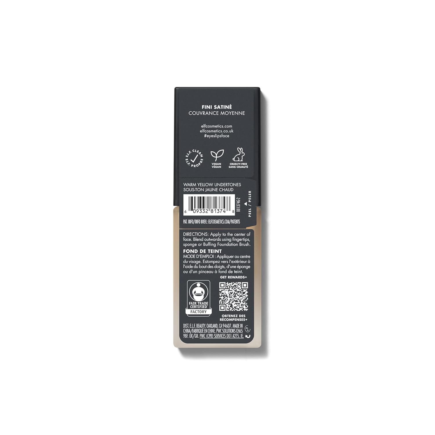 e.l.f. Flawless Finish Foundation, Improves Uneven Skin Tone, Lightweight, Medium Coverage & Semi-Matte, Vegan & Cruelty-Free, Buff, 0.68 Fl Oz (20mL)