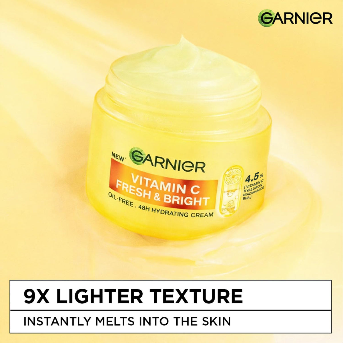 Garnier Fresh & Bright Vitamin C Gel Face Moisturizer Cream, 45ml 45 ml (Pack of 1)