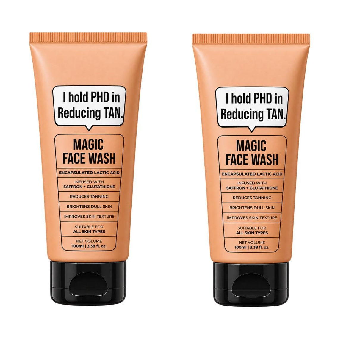 Ghar Soaps De-Tan Face Wash, For Tan Reducing, Brightening & Glowing Skin, With Sandalwood, Saffron, Coconut Oil & Goat milk-For All Skin Types-100ml (Pack of 2