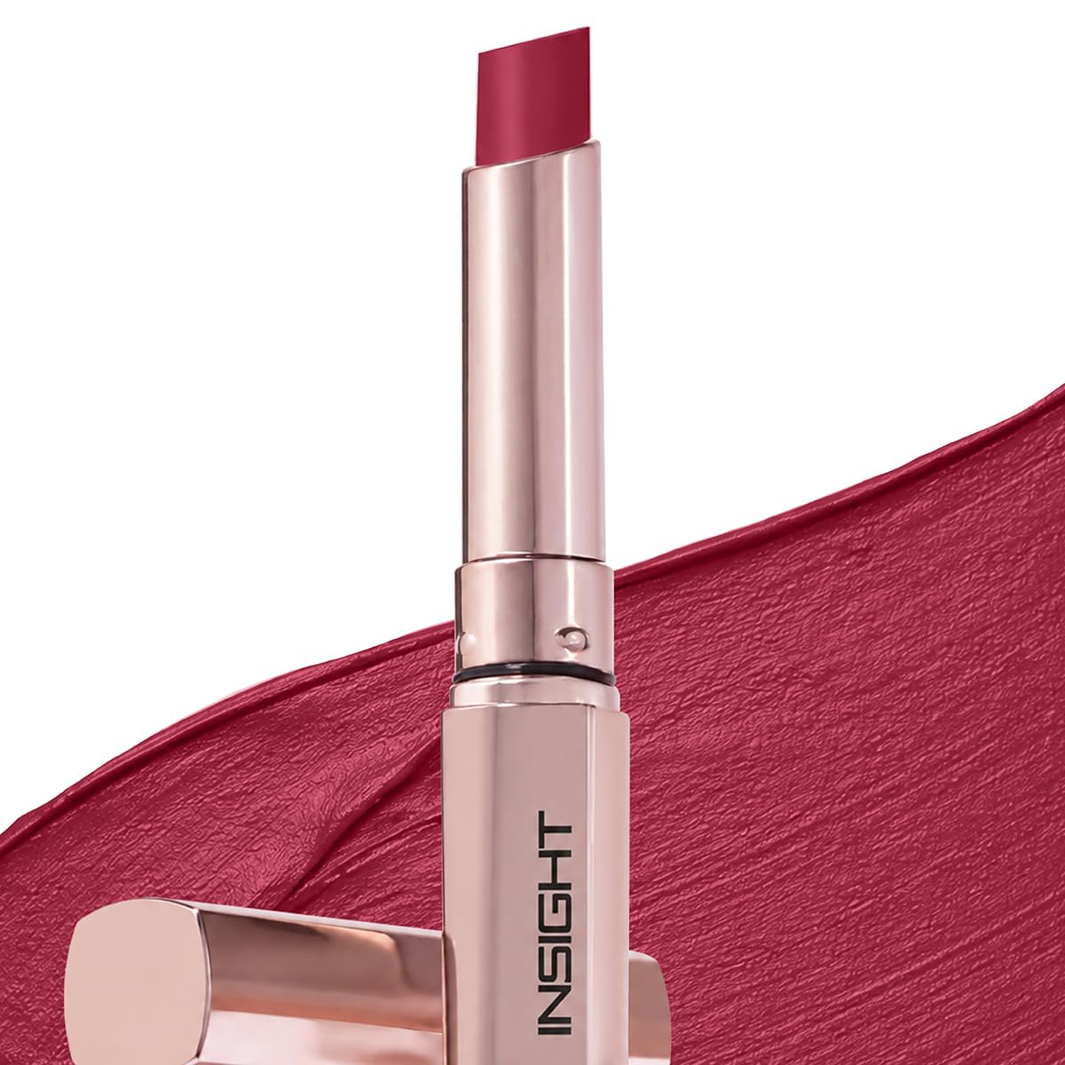 INSIGHT Mousse Matte Lipstick - Pink Cupcake (4g) | Highly Pigmented | 12+ Hrs Long Stay | Lightweight Velvet Texture | Hydrating Formula with Ceramides & Argan