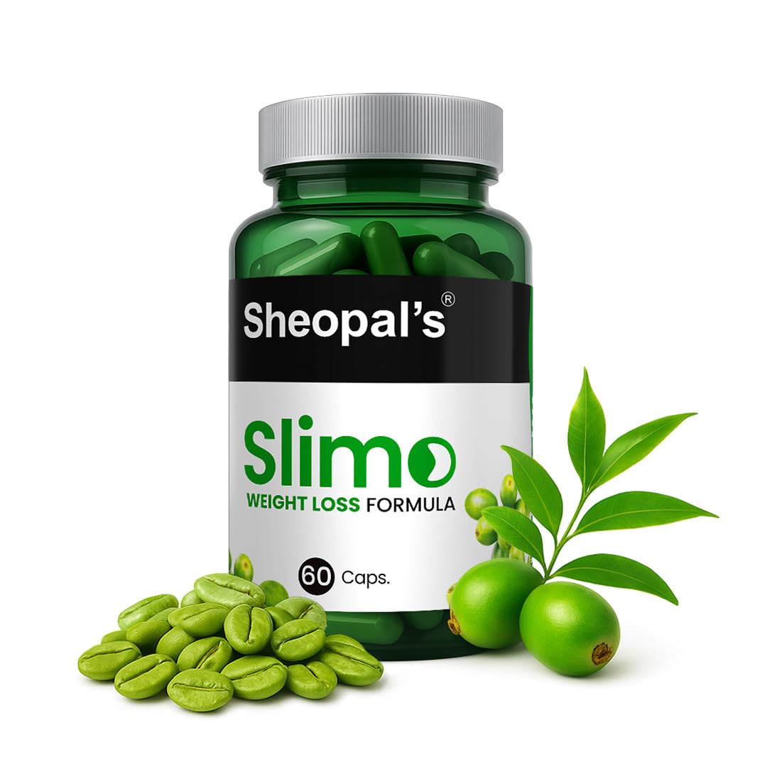Sheopals Slimo Capsules - Chlorogenic Acid Capsules, 100% Natural Weight Loss Supplement, Boosts Metabolism, Supports Fat Burn, 60 Capsules 60 count (Pack of 1)