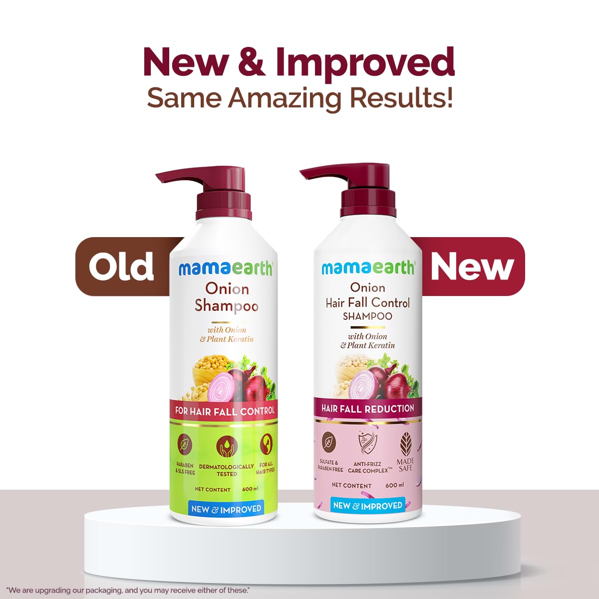 Mamaearth Onion Shampoo for Hair Growth and Hair Fall Control with Onion and Plant Keratin | Reduces Hair Fall | Strengthens & Smoothens Hair | For Men & Women