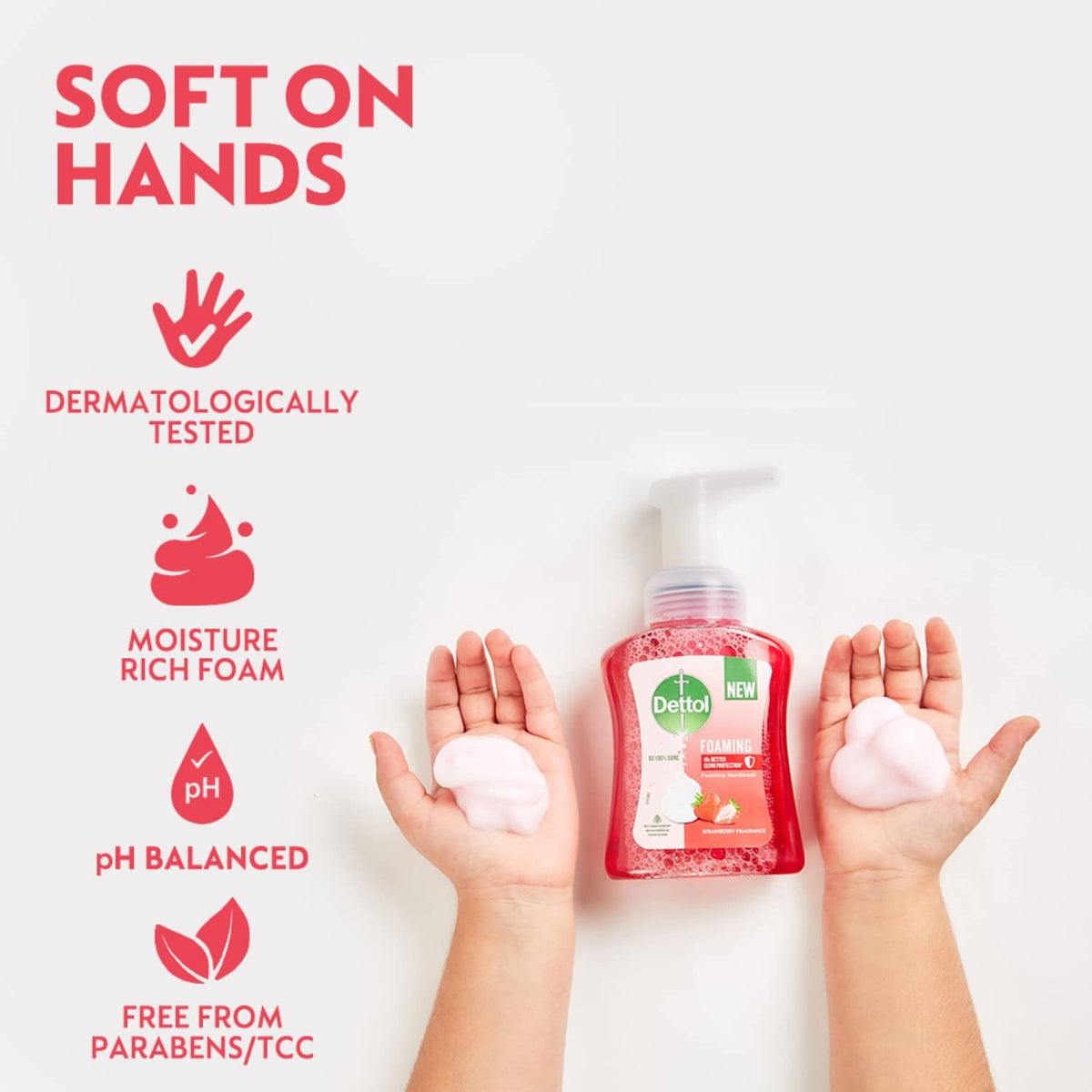 Dettol Foaming Handwash Refill - Strawberry, 700ml | Rich Foam | Moisturizing Hand Wash | Soft on Hands (Pack of 2)