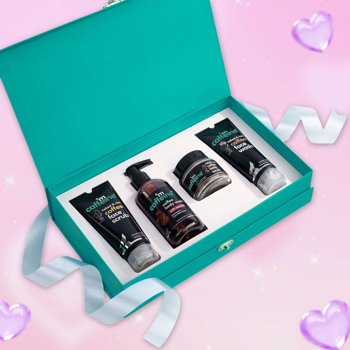 mCaffeine Shower Temptations Rakhi Gift Set for Women & Men | Coffee Rich Products | Luxury Coffee Bath Indulgence in Premium Packaging | Present for Him/Her wi