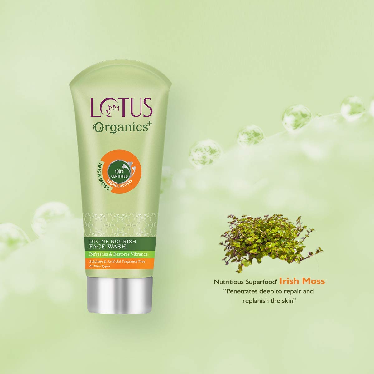 Lotus Organics+ Divine Petals Face Toner Mist 50 ML+ Face Wash 100 ML