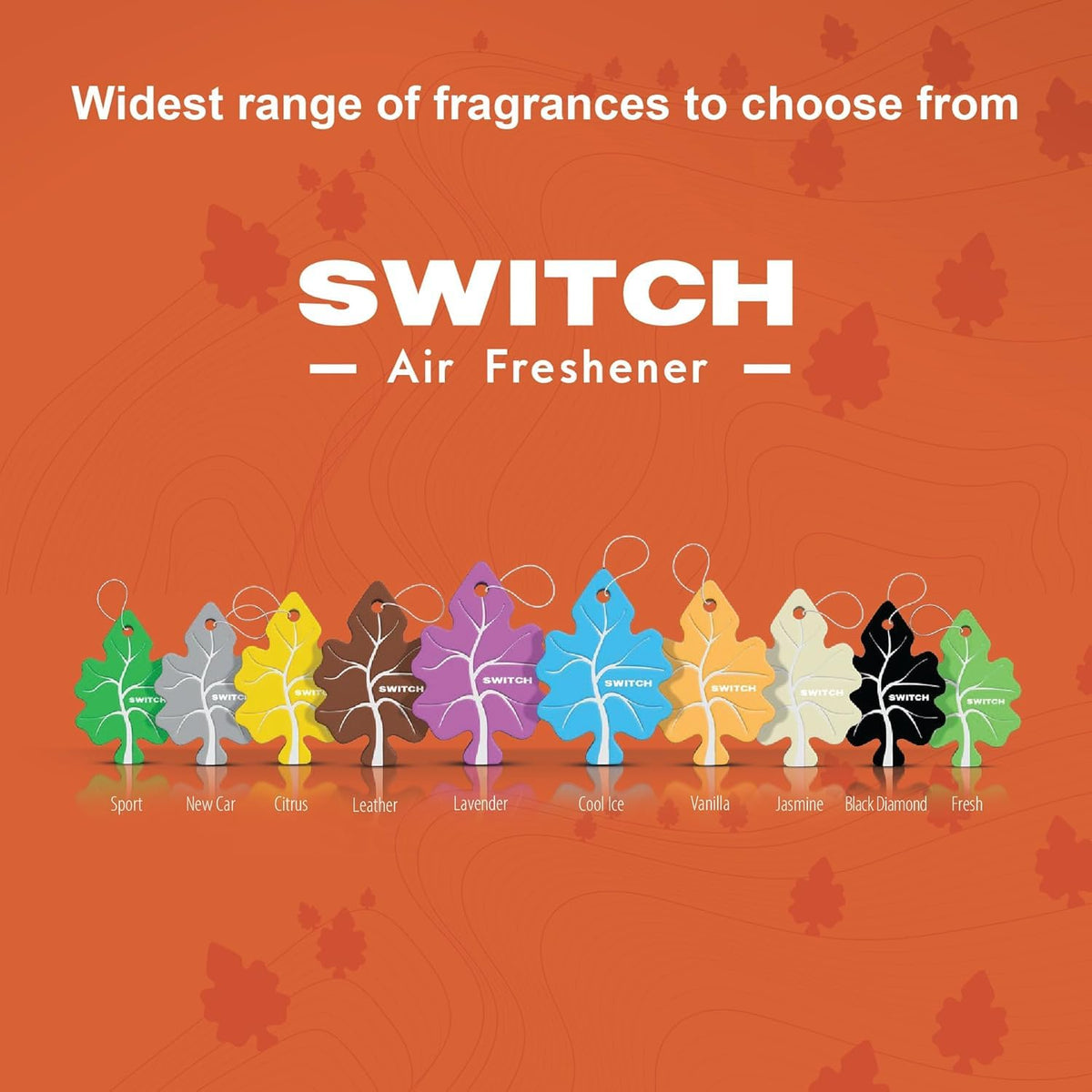 SWITCH New Car Air Freshener Combo | Luxury Hanging Car Perfume | Long Lasting Fragrance | Premium Freshener & Screen Cleaning Cloth | Car Dashboard Decoration