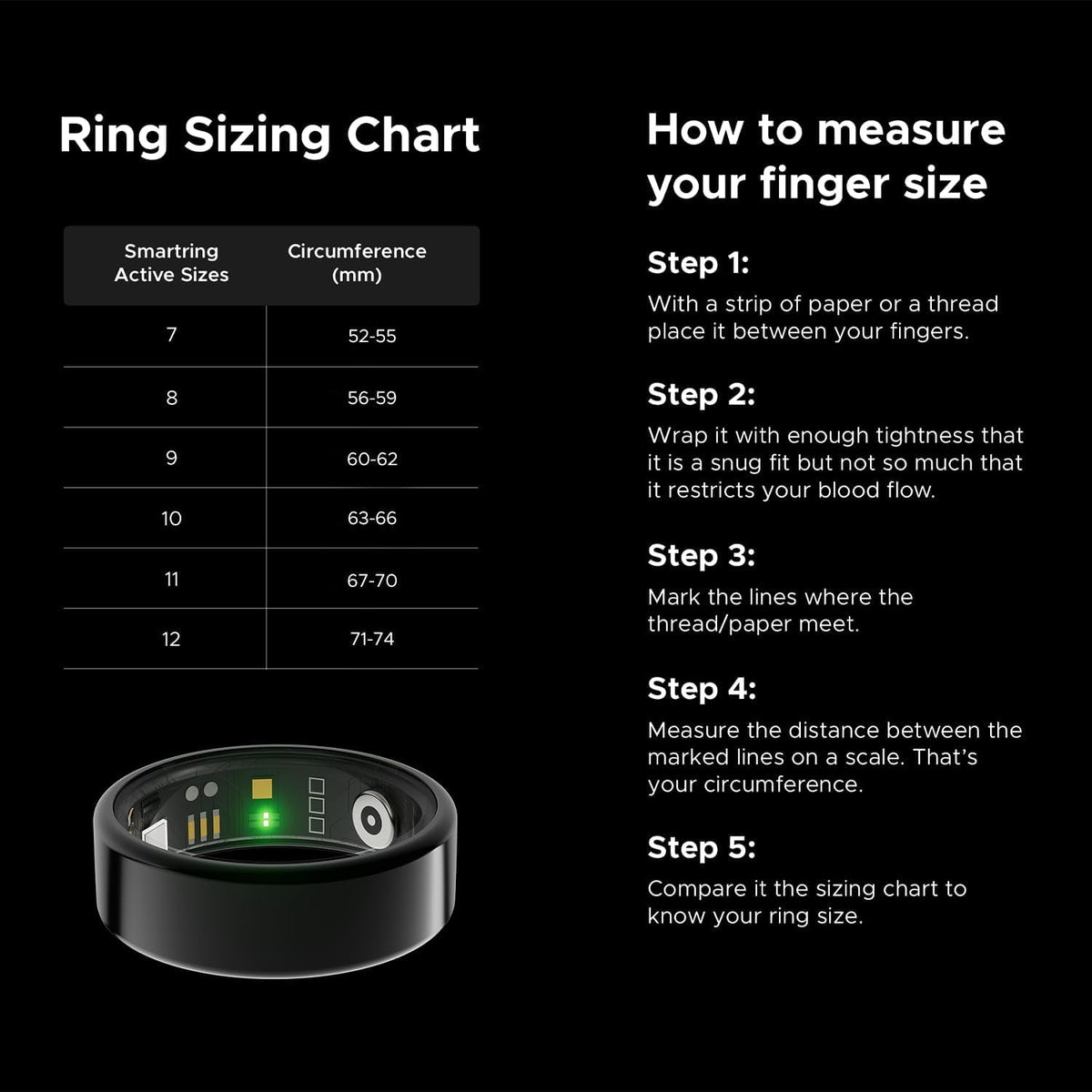 boAt SmartRing Active Plus, Auto HR, Sleep, SpO2, Stress & Skin Temperature Monitor, Stainless-Steel Build, 5 ATM, Weighs Only 5 gm, Portable Charging Case, sma