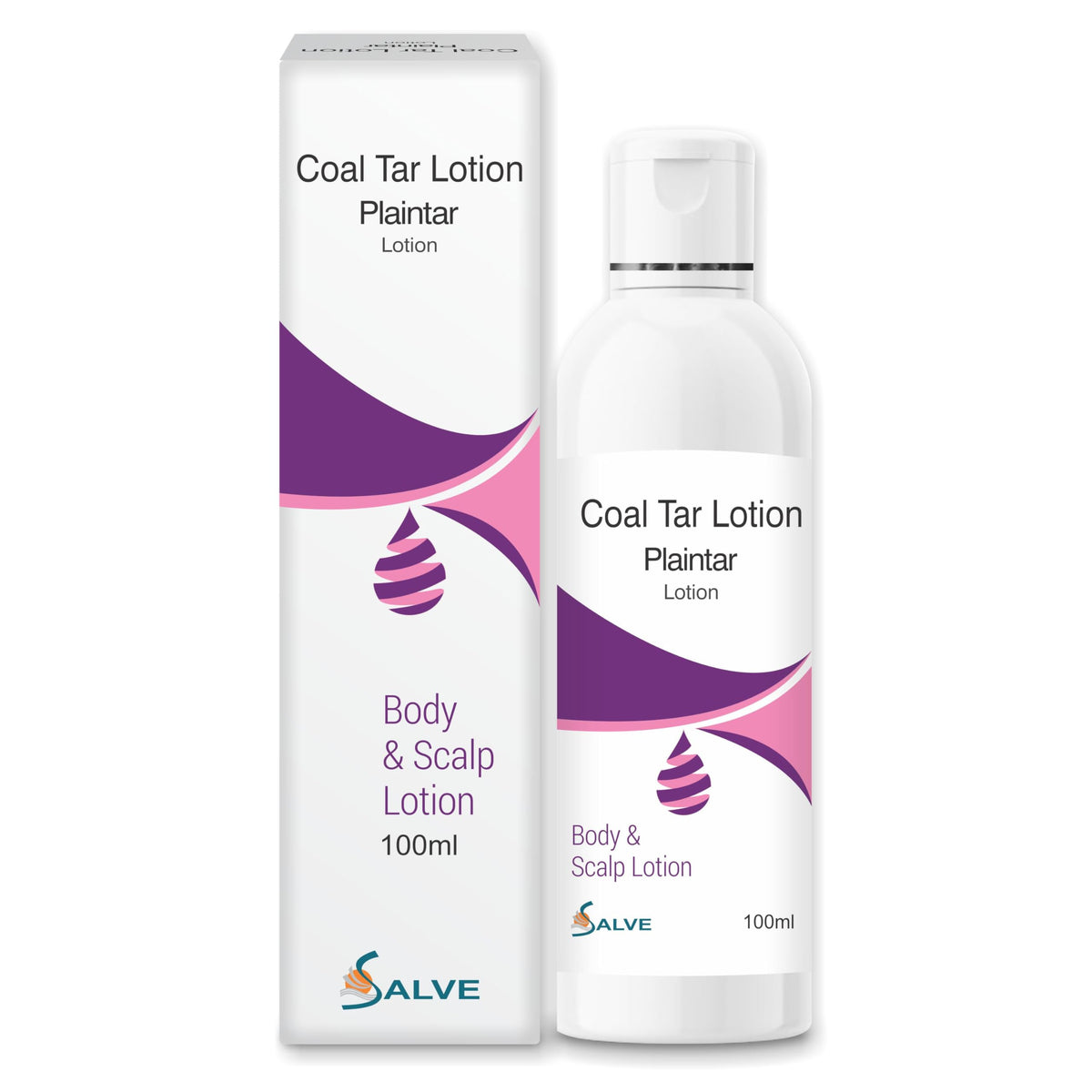 Salve Plaintar Leave-On Lotion with Coal Tar - 100ml | Scalp Care for Dandruff Flakes, Dryness & Itchy Scalp – Lightweight Non-Sticky Formula 100 ml (Pack of 1)