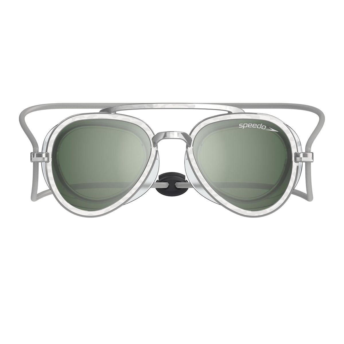 Speedo Unisex-Adult Swim Goggles Sunny G One Size Mariner Siliver/Emerald/Silver