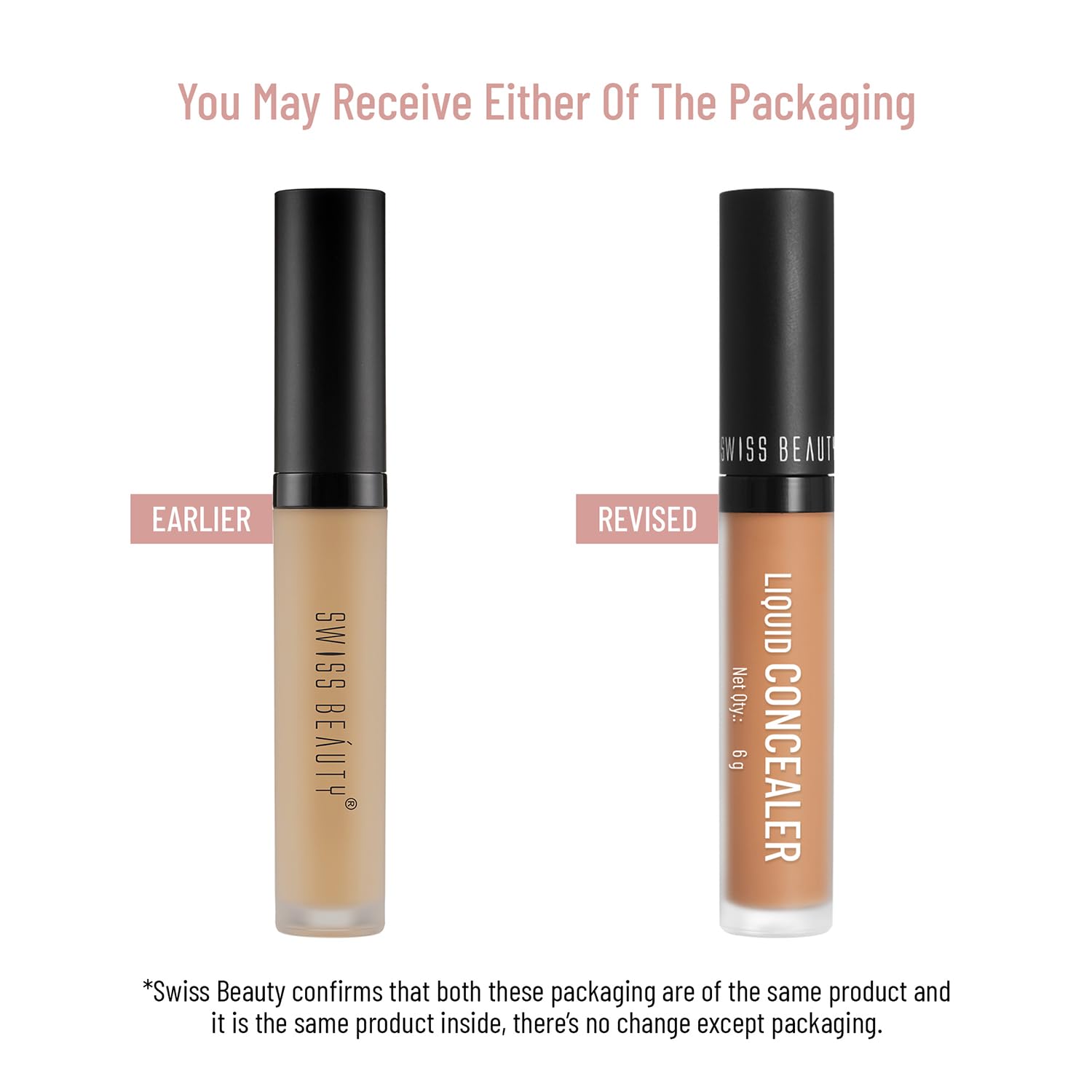 Swiss Beauty Liquid Light Weight Concealer With Full Coverage |Easily Blendable Concealer For Face Makeup With Matte Finish | Shade- Warm Honey, 6g