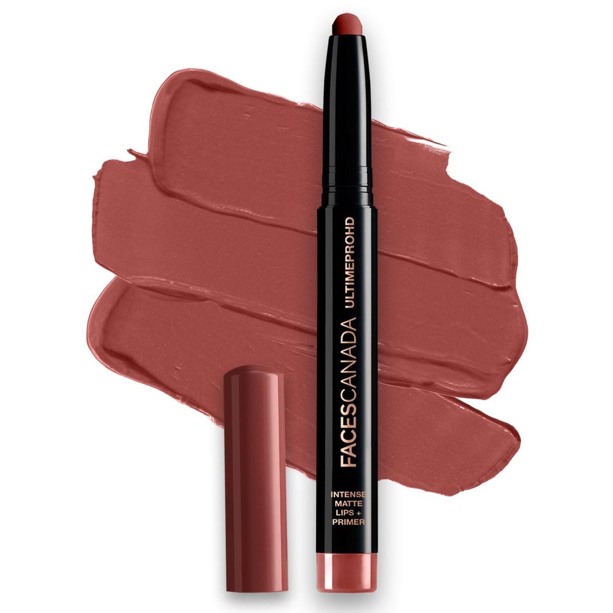 FACES CANADA Ultime Pro HD Intense Matte Lipstick + Primer - Natural Coco (Brown), 1.4g | 9HR Long Stay | Flawless HD Matte Finish | Intense Color | Lightweight