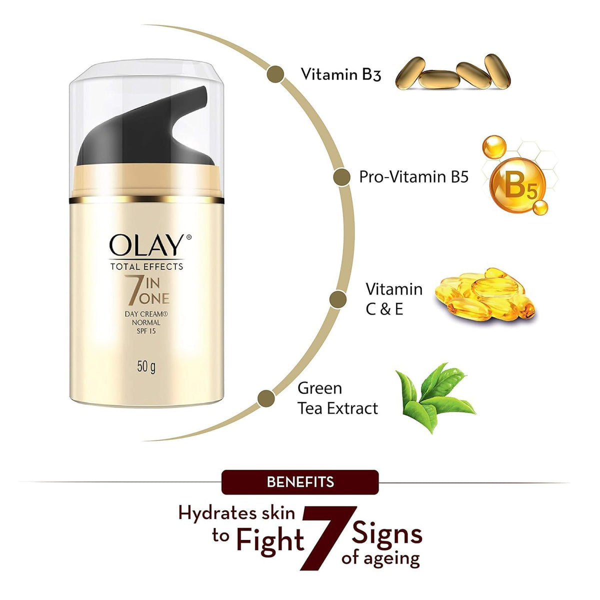Olay Total Effects 7 in 1 Skin Cream (Moisturizer) Normal SPF15, 50g
