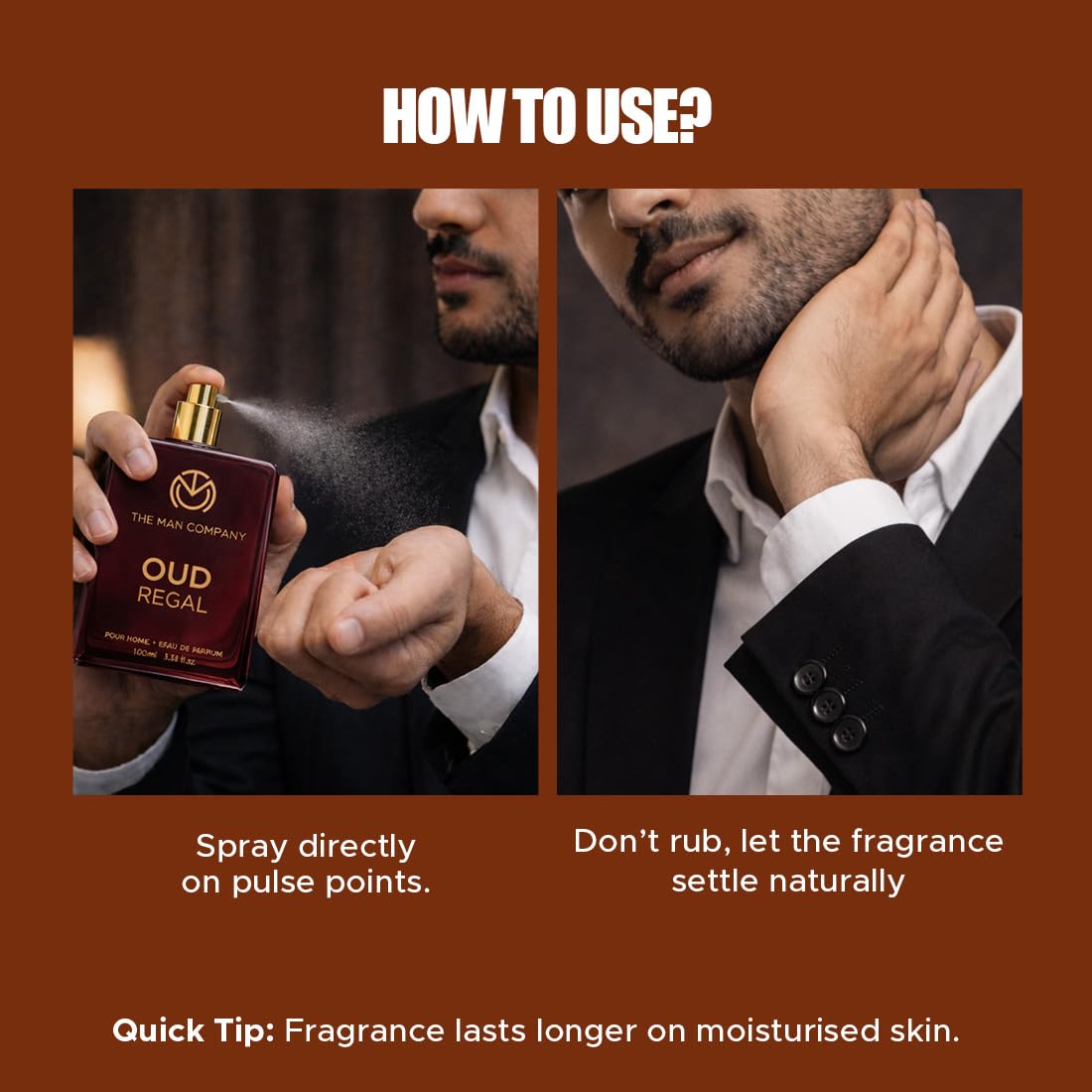 THE MAN COMPANY OUD REGAL Perfume for Man | Long Lasting Bold Oud Perfume | Luxury EDP Fragrance with Saffron & Patchouli | Gift for Him | 100 ml | Anniversary
